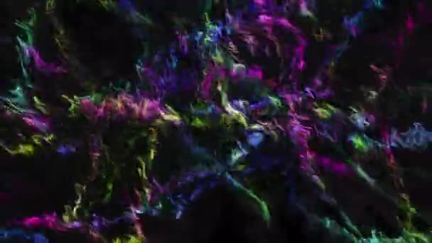 Fond Noir Avec Une Fine Grille Multicolore Motion Animation Différentes — Video