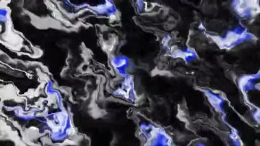 Benzin lekeleri olan karanlık bir çeşme. Hareket. Mor ve mavi lekeler çizilmiş ve ışıltılı animasyonlar. Yüksek kalite 4k görüntü