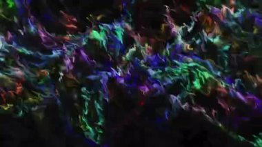 Siyah arkaplan, rengarenk şebeke anipmasyonu. Hareket. Farklı yönlerde seğiren çizgi film animasyonlarında yapılmış bir ızgara. Yüksek kalite 4k görüntü