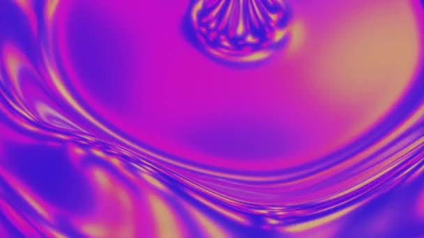 闭合的抽象的水滴掉进水和分岔圈 阳光和阴影水面上有环状水滴飞溅 — 图库视频影像