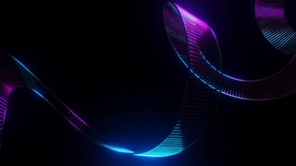 Abstract Gradient Flowing Rotating Spiral Dark Background Design Striped Spiral — Stock Video