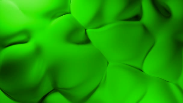 滑らかな動きの液体物質の下の抽象的な泡の形 デザイン 落ち着いたモノクロの背景 — ストック動画