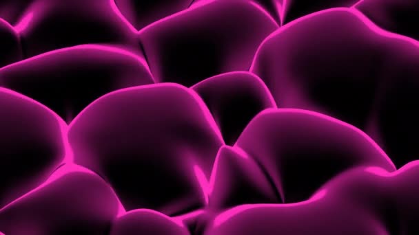 スリムな流体 ピンクの色合いの抽象的な背景 デザイン 液体物質を移動する反応効果 — ストック動画