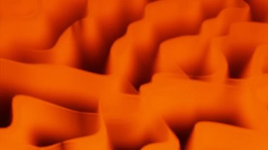 Soyut turuncu dalgalı arka plan. Tasarım. 3D yavaş hareket eden parlak çizgiler