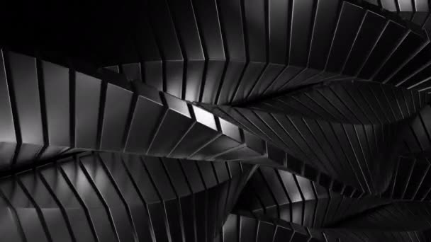 Abstracte Draaiende Metalen Spiraal Hypnotiserend Effect Ontwerp Eindeloze Beweging Van — Stockvideo