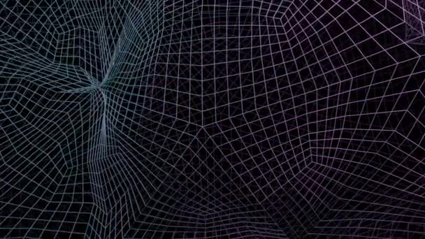 Wireframe Wave Background Motion Design Animation Grid — Stock Video