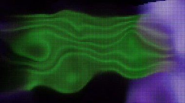 Yeşil ekran arızası. Hareket. Parıldayan parçacıklar renkli lekeler oluşturuyor