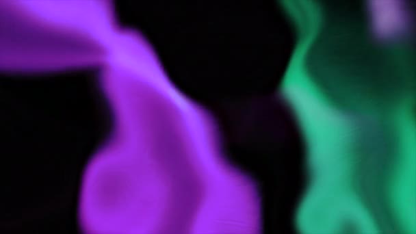 Rook Een Zwarte Achtergrond Beweging Heldere Kleurrijke Wazige Rook — Stockvideo