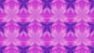 Hipnoz etkisi. Hareket. Mor desenler, mor renklerin üç boyutlu olarak parıldadığı desenler. Yüksek kalite 4k görüntü