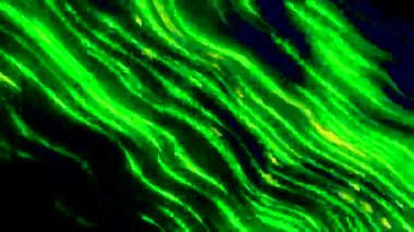 Elektronik seslerin yanıp sönen dalgaları. Hareket. Akışta parlak elektronik dalgalar yanıp sönüyor. Elektronik siber arızanın dalgalı çizgileri.