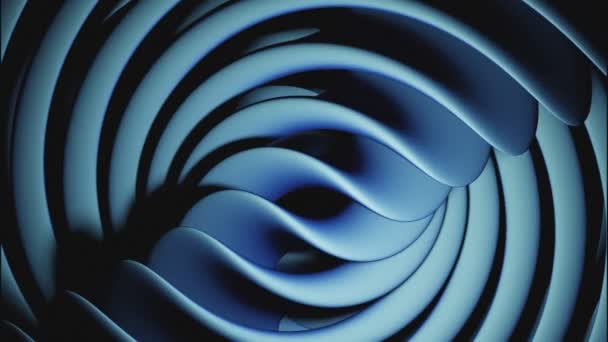 Langzaam Bewegende Blauwe Achtergrond Ontwerp Twisted Strips Van Klein Formaat — Stockvideo