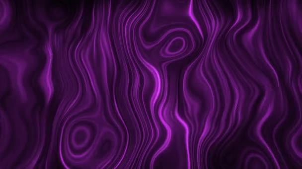 Abstrakte Lila Flüssigkeitsoberfläche Hintergrund Bewegung Ovale Dunkelfliederfarbene Flecken — Stockvideo