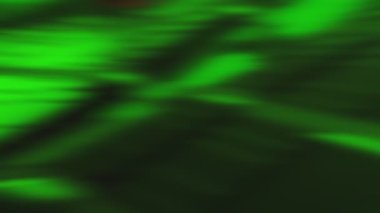 Mor ve yeşil ışık arka planı. Hareket. Parlak lekeler üç boyutlu formatta farklı yönlere yayılıyor. Yüksek kalite 4k görüntü