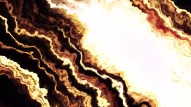 Işık desenlerinin parlak titreşimleri. Hareket. Siyah arkaplanda yanıp sönen dalgalı çizgileri olan güzel bir desen. Parlayan renkli desenli dalgalı çizgiler. 