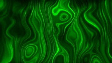 Renkli sıvı arka plan. Hareket. Canlandırılmış yeşil ve siyah dalgalı lekeler
