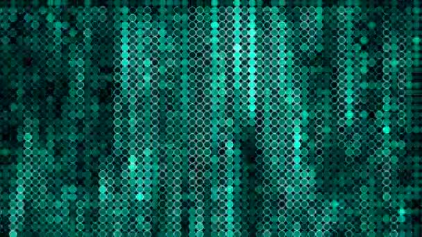 Des Rangées Pixels Clignotants Verts Motion Concept Code Programme — Video