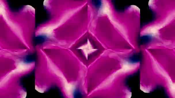 Abstract Caleidoscopisch Patroon Met Knipperende Snelle Bloemblaadjes Beweging Mooie Snel — Stockvideo