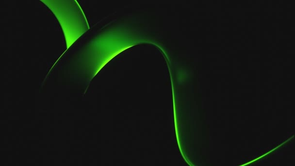 Черный Фон Зеленой Фиолетовой Полосой Дизайн Световая Анимация Ленты Разных — стоковое видео