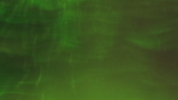 Πράσινο Φόντο Μαγική Σκόνη Κίνηση Μικρά Φωτισμένα Σωματίδια Που Πετούν — Αρχείο Βίντεο