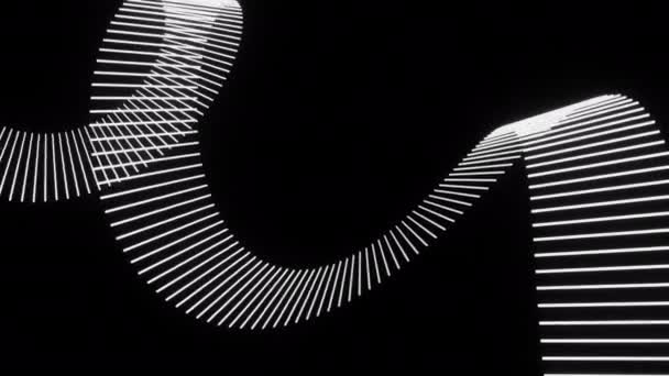 Movimiento Curva Línea Rayas Diseño Tira Rayas Mueve Con Curvas — Vídeos de Stock