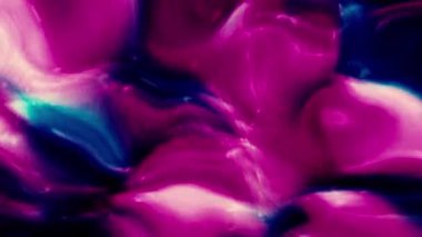  Mor ve yeşil ışık arka planı. Hareket. Parlak lekeler üç boyutlu formatta farklı yönlere yayılıyor. Yüksek kalite 4k görüntü