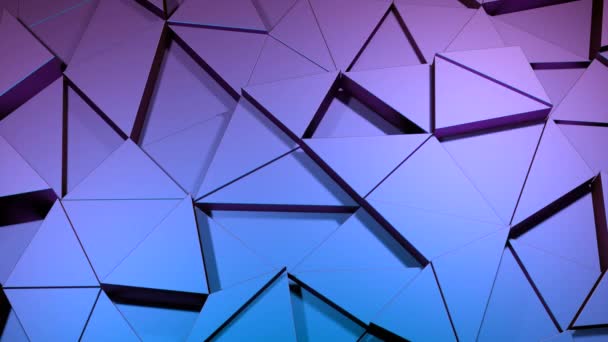 Computeranimation Verschwindender Und Auftretender Dreiecke Design Hintergrund Mit Dreieckigem Muster — Stockvideo