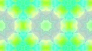 Psikedelik kaleydoskop deseni hızla yanıp sönüyor. Hareket. Çok hızlı parlak şekiller değiştiriyor.