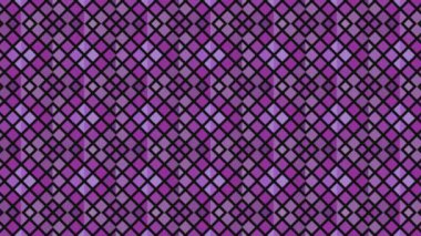 Bir sürü kareli mozaik desen. Hareket. Arkaplanda çizgiler ve kareler var. Geometrik mozaik çizgilerin kare ızgarası.