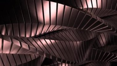 Mavi ve kahverengi ışıklı çizgiler. Tasarım. Çizgi filmdeki dikdörtgenlerden yapılmış parlak çizgiler. Yüksek kalite 4k görüntü