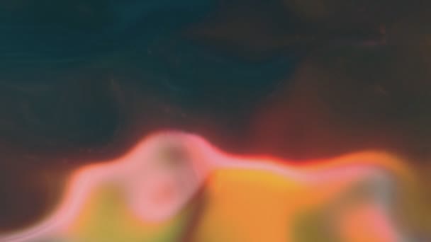 Прекрасний Барвистий Потік Енергії Сяючими Плямами Рух Плазмові Плями Барвистому — стокове відео
