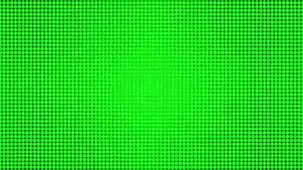 Зеленый Бирюзовый Фон Небольшими Квадратами Дизайн Черный Фон Летающими Маленькими — стоковое видео