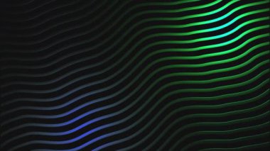 Çizgiler psikedelik etkiyle dalgalar halinde bükülür. Tasarım. İnce çizgiler siyah arkaplanda dalgalar halinde bükülür. Güzel metal çizgileri uzayda psikedelik kıvrımlarla hareket eder..