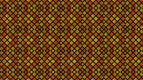 Abstract Laranja Mosaico Telhas Parede Moção Padrão Ornamental Com Pequenos — Vídeo de Stock