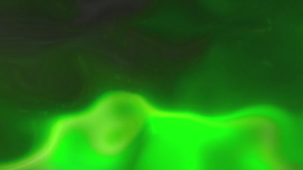 Olas Gradiente Borroso Verde Brillante Moción Fantasía Mágica Nubes Fondo — Vídeos de Stock