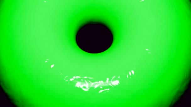 白色和绿色漏斗 一个3D格式的小吸吮孔高质量的4K镜头 — 图库视频影像