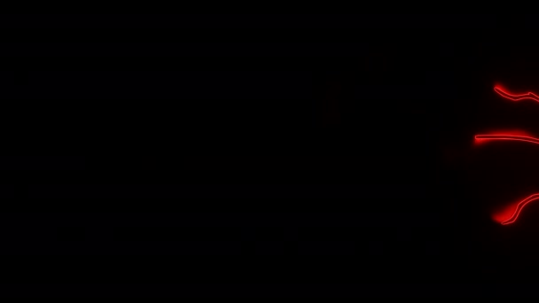 Абстрактные Неоновые Линии Похожие Вены Дизайн Цветные Линии Черном Фоне — стоковое видео