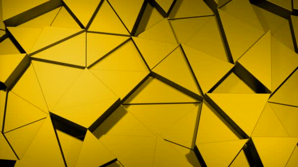 Желтый Красный Фон Дизайн Треугольные Части Небольшого Сломанного Фона Выполнены — стоковое видео