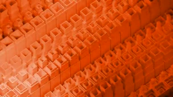Orange Linjer Ränder Design Orange Och Röda Linjer Rektanglar Som — Stockvideo