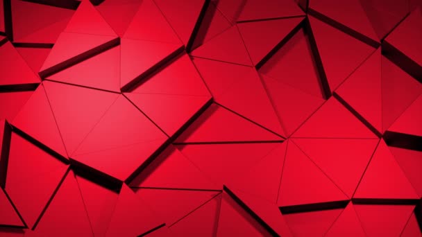 Fondo Amarillo Rojo Diseño Partes Triangulares Pequeño Fondo Roto Realizadas — Vídeos de Stock