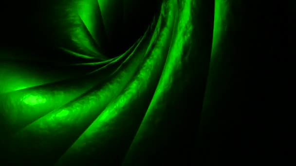 Zelené Proužky Design Černé Pozadí Jiskřícími Neonovými Liniemi Pohybujícími Abstrakci — Stock video