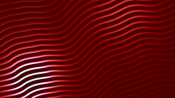 Valurile Abstracte Curg Structura Roșie Proiectare Rânduri Curbate Linii Înguste — Videoclip de stoc