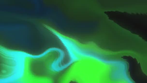 Ondulations Rapides Liquide Abstrait Coloré Motion Ondulations Colorées Lumineuses Dans — Video