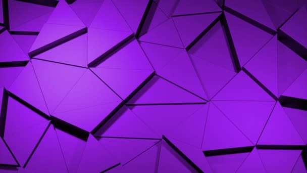 Fondo Púrpura Blanco Con Constructor Diseño Elementos Fondo Triangulares Que — Vídeos de Stock