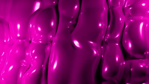 Рожевий Фіолетовий Фон Дизайн Величезні Бульбашки Які Крутяться Різних Напрямках — стокове відео
