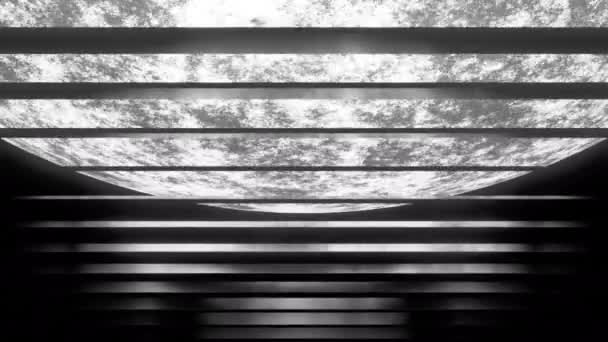 Luna Plata Abstracta Espacio Exterior Diseño Líneas Horizontales Paralelas Que — Vídeos de Stock