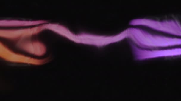 Αφηρημένη Τρεμοπαίζει Πολύχρωμο Μοτίβο Κυματιστές Ρίγες Κίνηση Φωτεινές Γραμμές Κάμψης — Αρχείο Βίντεο