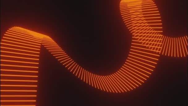 Dönen Çizgili Spiral Hareketli Tasarım Uzayda Çizgili Merdiven Sarmalı Hareket — Stok video