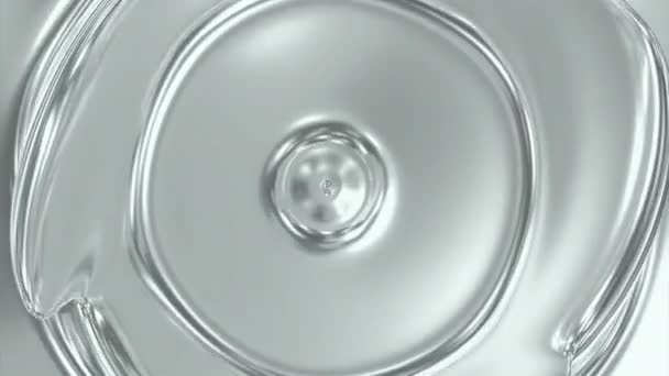 액체의 표면에 파도를 디자인입니다 표면에 파도와 파도는 방울에서 액체의 표면에 — 비디오