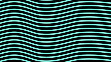 Çizgili arka plan, eğri büğrü. Tasarım. Çizgili parlak arka plan, görsel yanılsama ile kıvrımlar. Siyah arkaplanda dalgalı eğimli renkli çizgiler. 