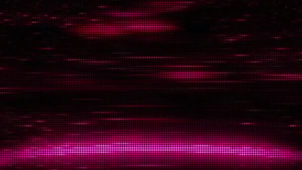 Tło Pikseli Ruchomymi Plamami Kolorów Czarnym Tle Wniosek Pixel Obraz — Wideo stockowe